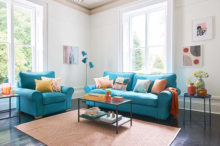 Fable & Plumb blue sofa