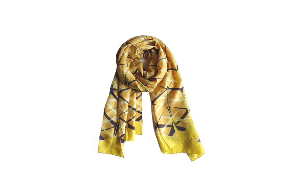 Jewelled Buddha silk scarf