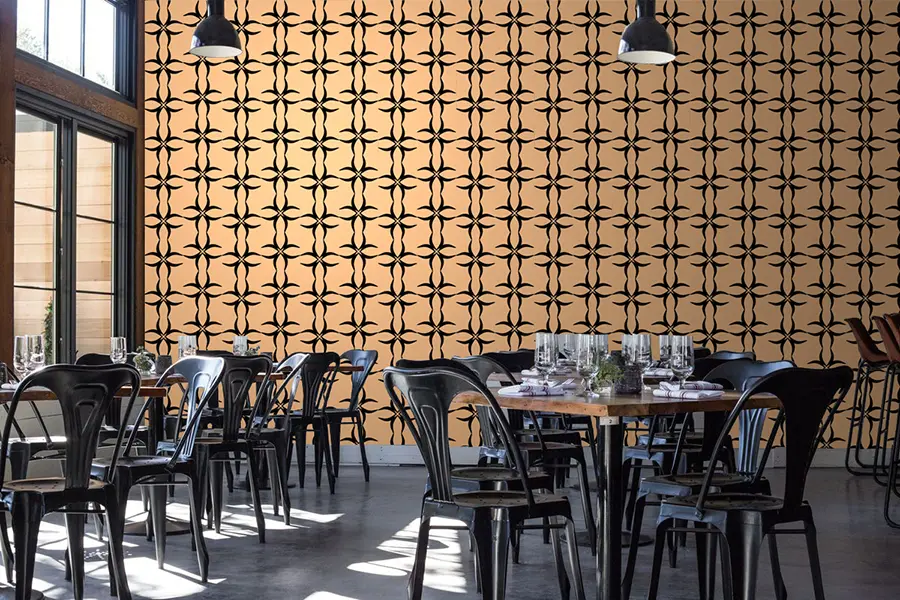 luke edwards interior design geometric wallpaper