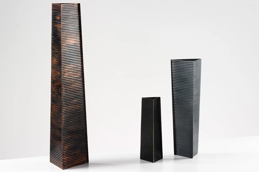 formed with future heritage pyramid vases