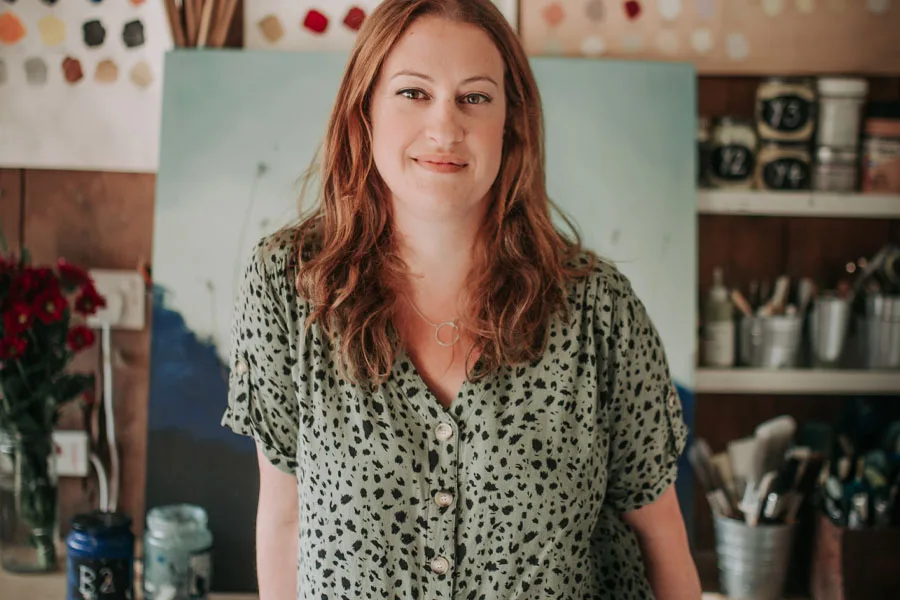Chloe Yandell artist in studio