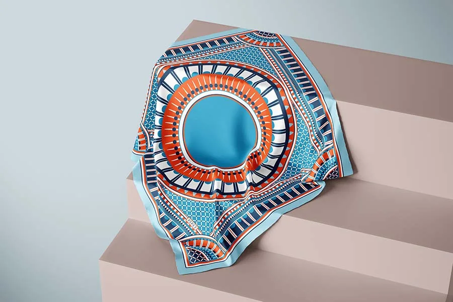 pipet design Art Deco scarf