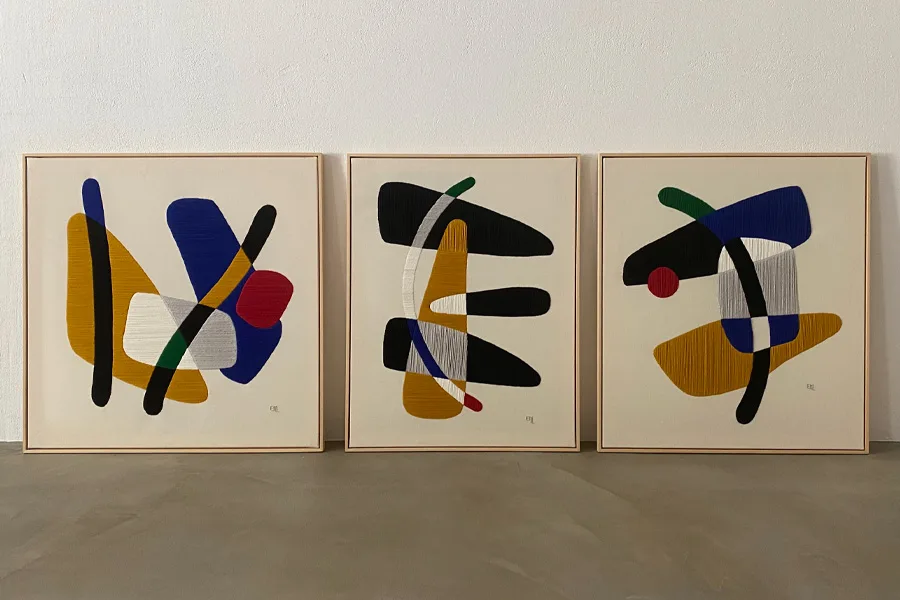 olga ermol abstract thread art