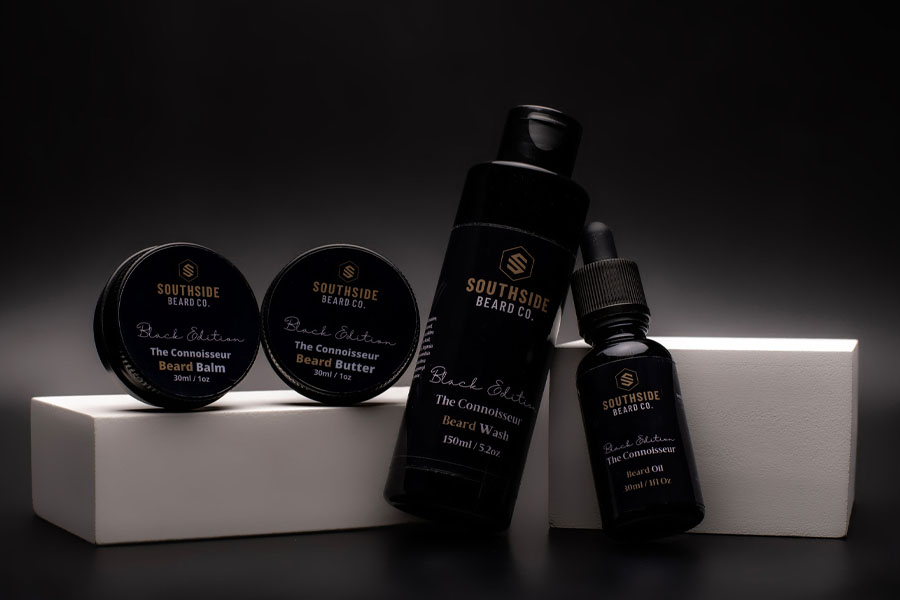 southside beard co collection of oil balms and products for men with beard