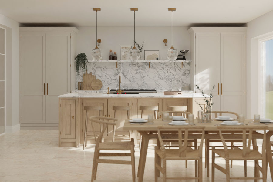 Olive and Barr new ash wood kitchen collection