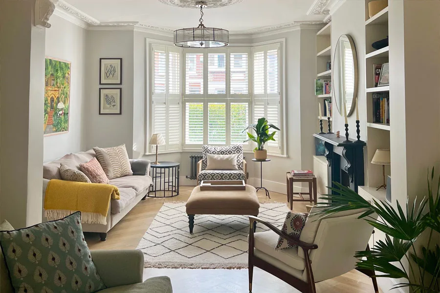 Clare Marie Design colourful modern living room
