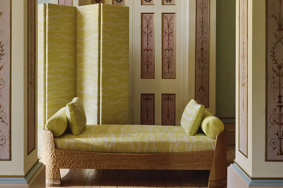 yarn collective with studio Ashby new collection of upholstered furniture and fabrics